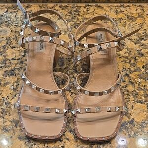 Steve Madden Tan Studded Sandals